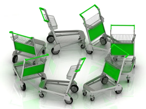 Carts on wheels for the airport — Stock Photo, Image