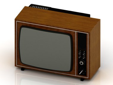 eski bir tv ahşap durumda 1970