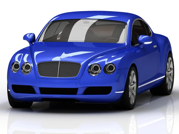 Mavi güçlü araba konsept modeli — Stok fotoğraf