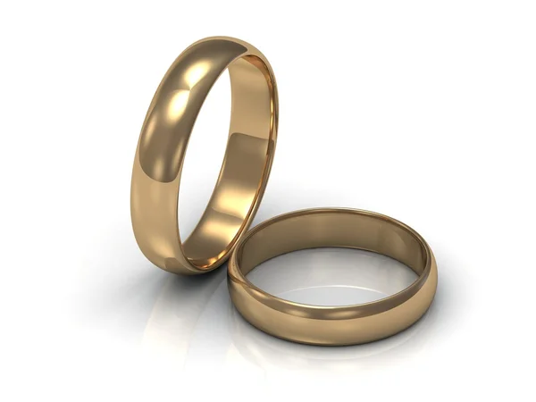 Anel de ouro perto do anel — Fotografia de Stock