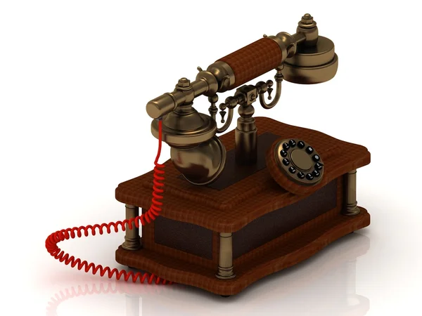 Старый декоративный телефон — стоковое фото
