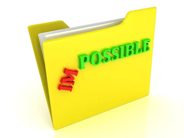 IMPOSSIBLE word becomes possible — Stock Photo, Image