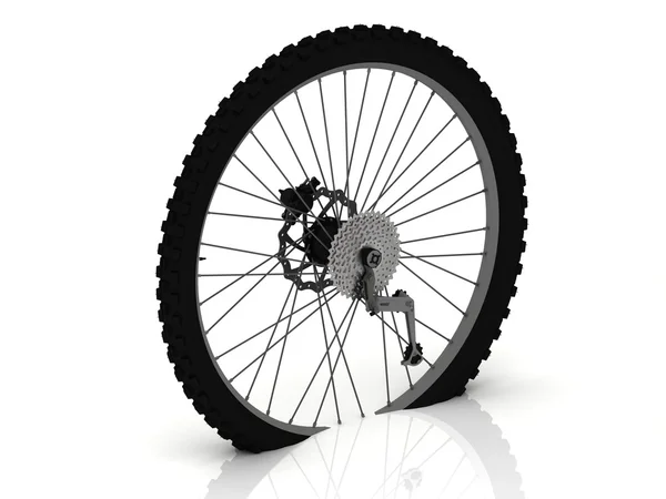 Studded wheel of a sports bike — Stock Photo, Image