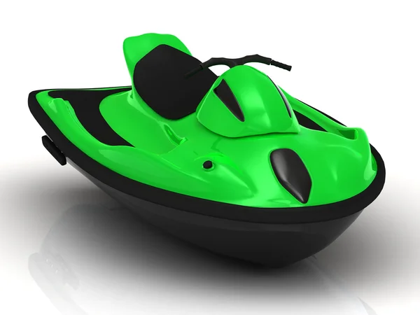 Groene sport waterscooters — Stockfoto