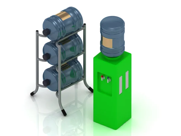 Refrigerador de agua verde —  Fotos de Stock