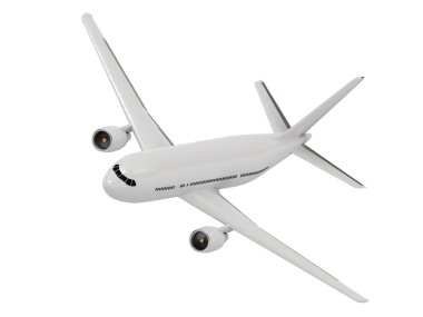 güzel beyaz yolcu uçağı