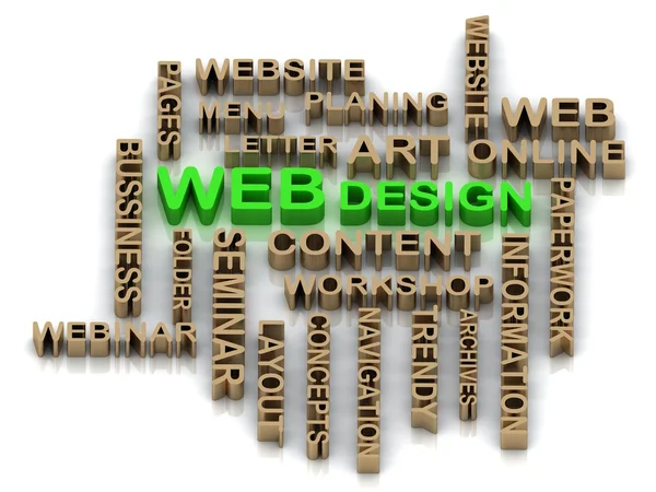 WEBdesign verde e altra parola — Foto Stock