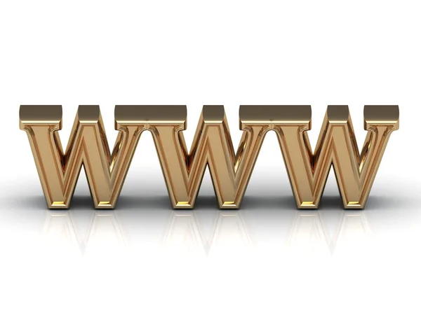 WWW Inscription golden letter — Stock Photo, Image