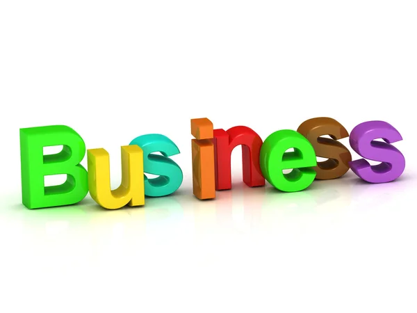 Business 3d word colour bright letter — Stock Photo, Image