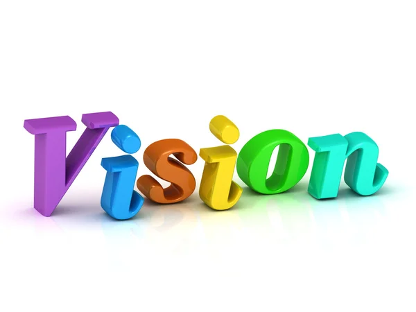 Vision 3d word colour bright letter — Stock Photo, Image