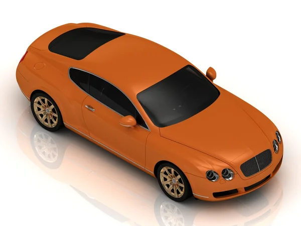 Orangefarbenes Premium-Auto — Stockfoto