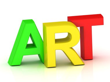 Sanat 3d yazıt parlak birim harfi 