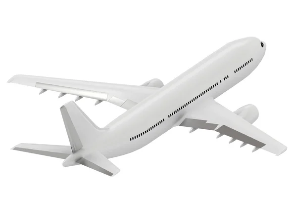 大きな白い乗客の定期旅客機 — ストック写真