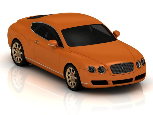 Luxusní auto oranžová. — Stock fotografie