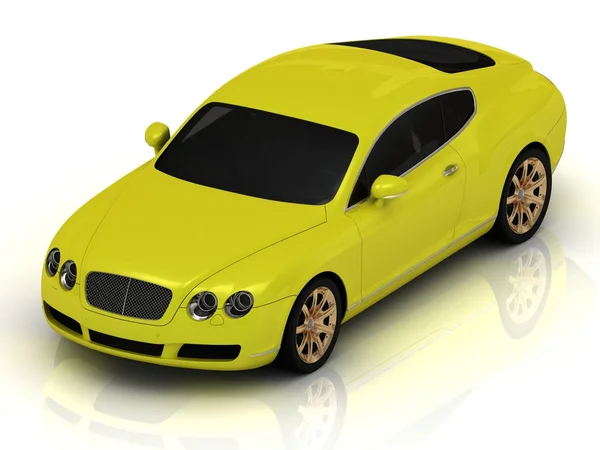 Coche de lujo amarillo — Foto de Stock