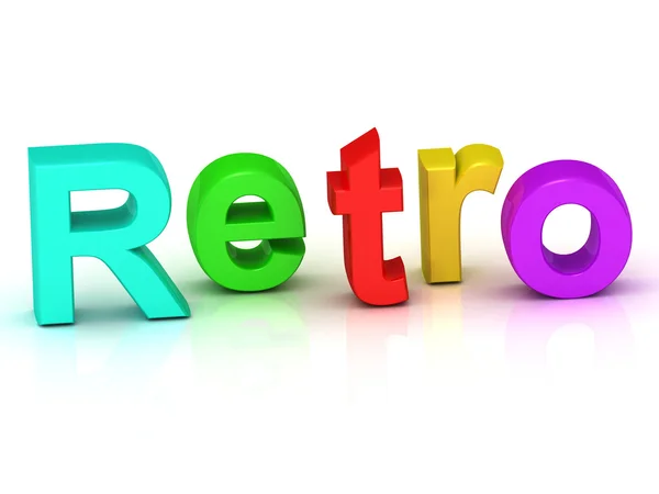 Retro 3d inskription ljusa volym brev — Stockfoto