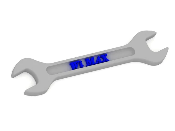 Wi max inscription on spanner — Stock Photo, Image