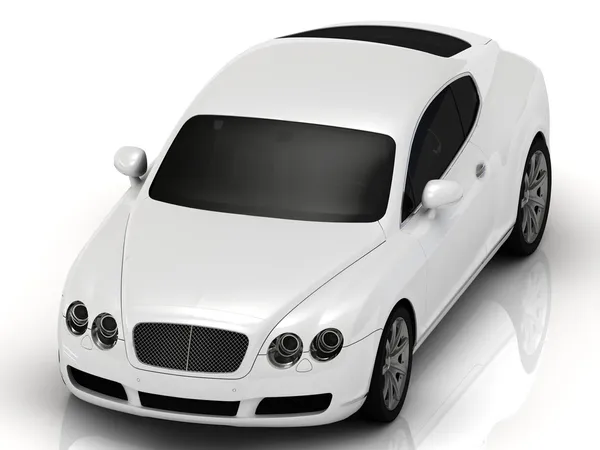 Lux white automobile on a white background — Stock Photo, Image