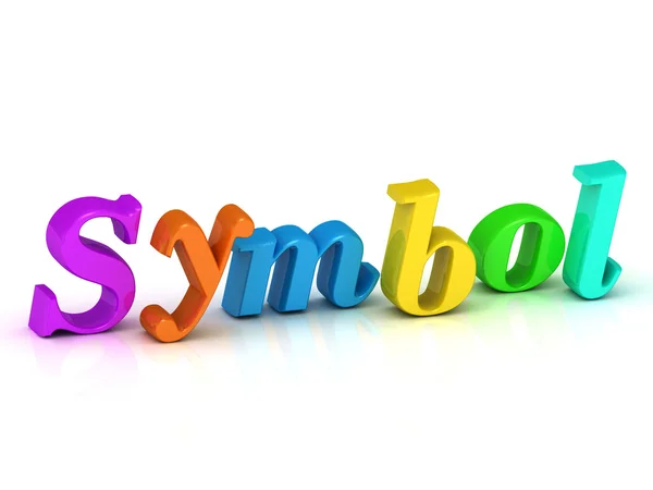 Symbol inskription ljusa colorfull volym brev — Stockfoto