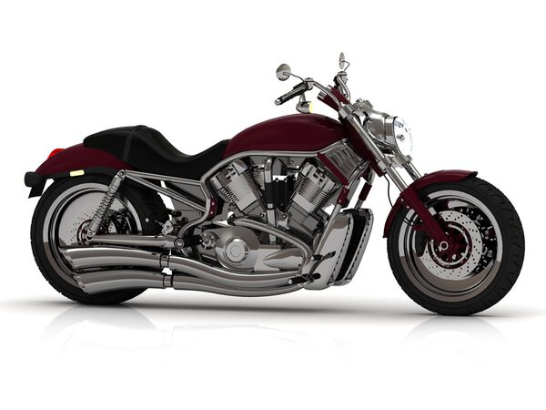 Motorcycle with steel pipe