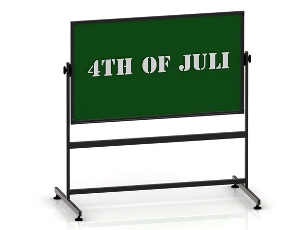 Al 4-lea juli - inscripție pe o tablă verde — Fotografie, imagine de stoc