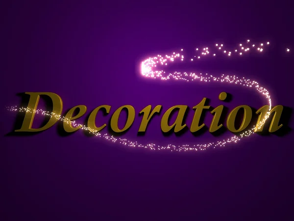 Decorazione - iscrizione 3d con linea luminosa con scintilla — Foto Stock