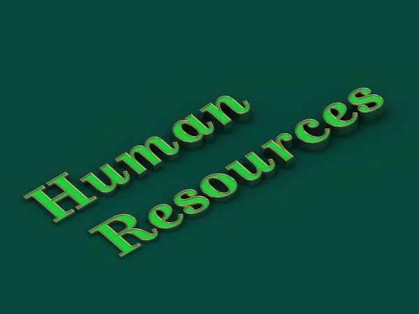 Human resources - inscription of golden letters — Stock Photo, Image