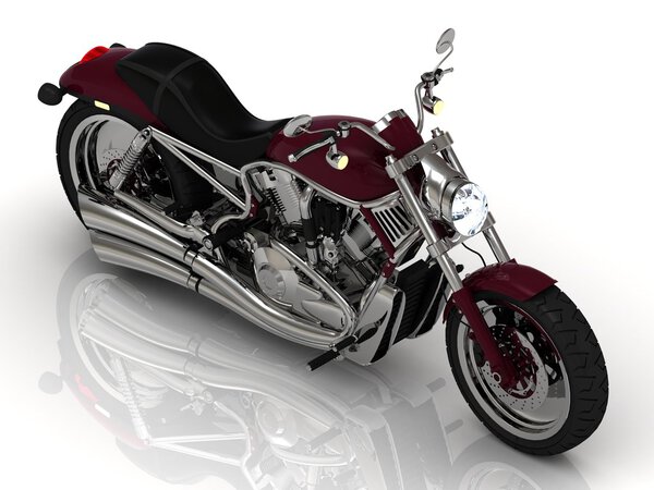 Motorcycle and chrome engine