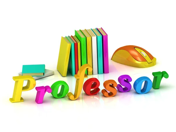 Professor inscription bright volume letter — Stock Photo, Image