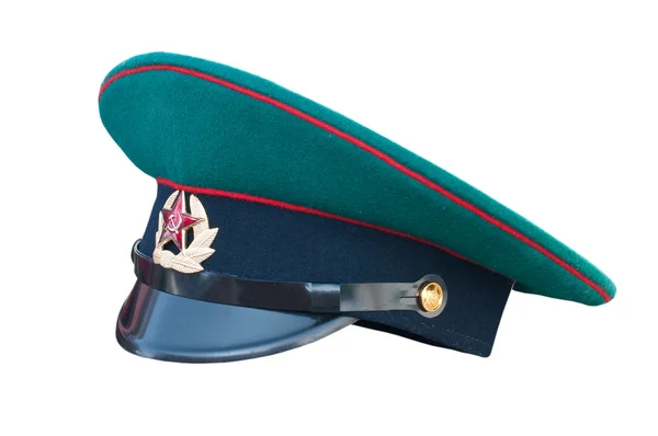 La gorra rusa de guardia fronteriza verde —  Fotos de Stock