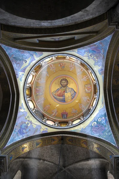 Painting of Jesus Christ on dome of Church — Stock Photo, Image