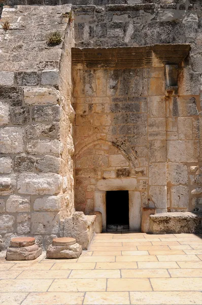 Entrada a la Iglesia de la Natividad en Belén Imagen de stock