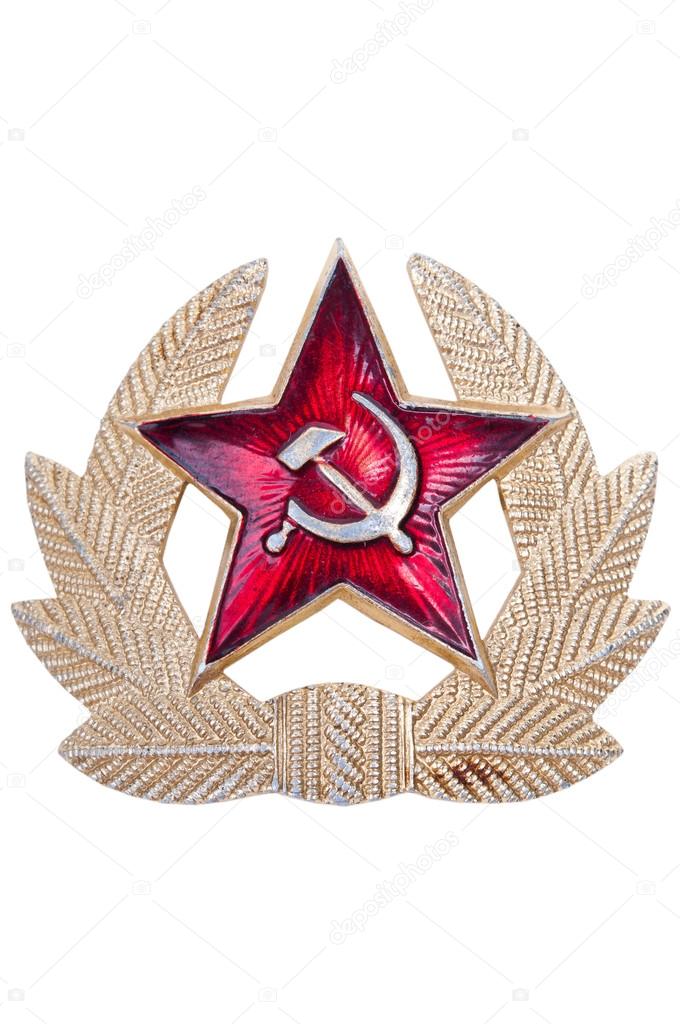 Old Soviet cockarde, soviet insignia.