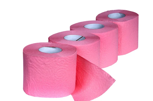 Papel higiénico rosa — Foto de Stock