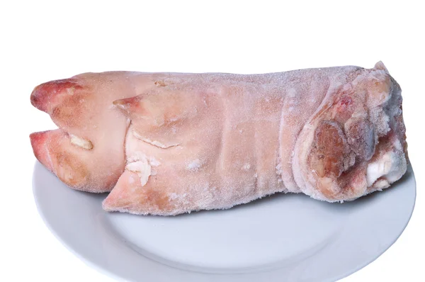 Заморожені сирі свинячі ноги — стокове фото