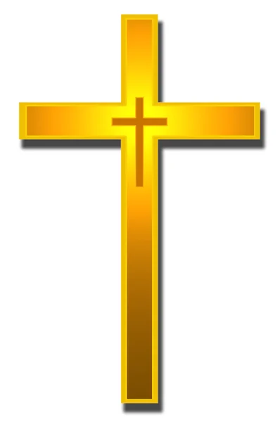 Catholic Golden cross — Stock Photo, Image