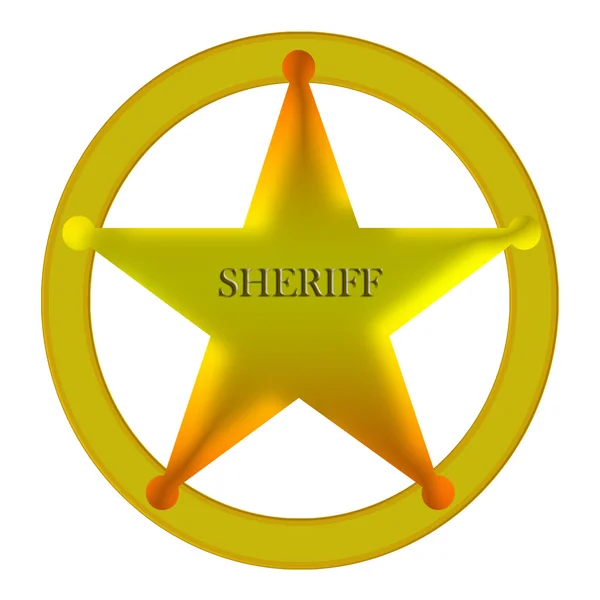 Üres arany sheriff star — Stock Fotó