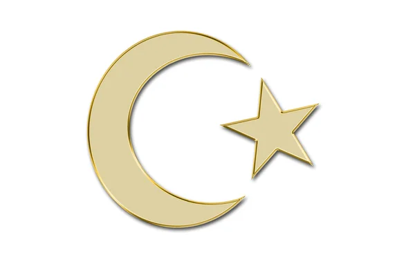 Исламский символ полумесяца — стоковое фото