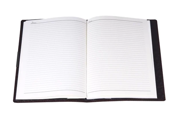 Una libreta de direcciones en blanco aislada en blanco — Foto de Stock