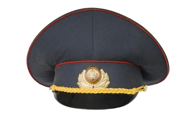 Police hat, against a white background.  Belarus police officer — Stock Photo, Image