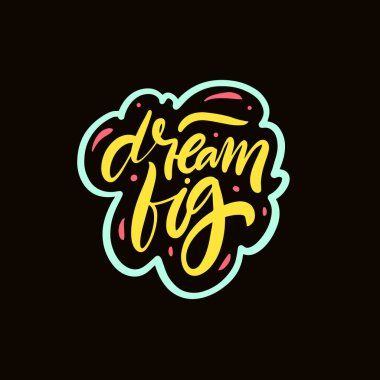 Büyük cümleler kur. Modern tipografi posteri. Motivasyonel harf.