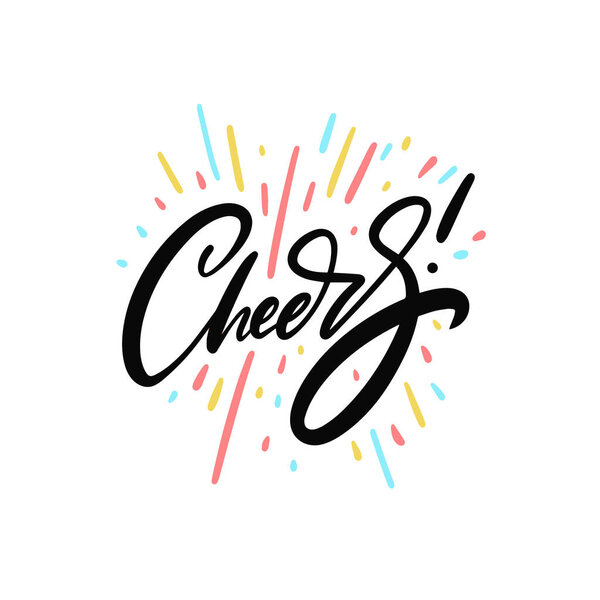 За написание текста. Ручная рисованная цветная векторная иллюстрация. Праздничная и отпускная мотивация.