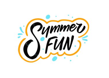Summer Fun modern hat sanatı. Vektör harfi.