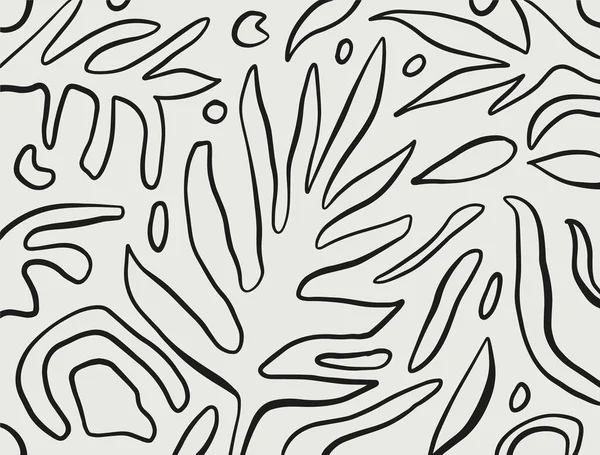 アブストラクトは 自然な花の背景に並ぶ 手描きベクトルイラスト テンプレート カバー ポスター バナーのデザイン — ストックベクタ