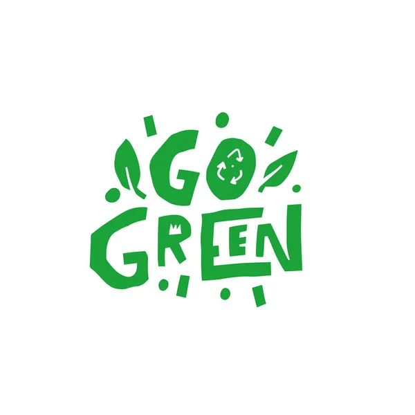 Green Expression Lettrage Moderne Écologie Positive Texte Sain Conception Produit — Image vectorielle