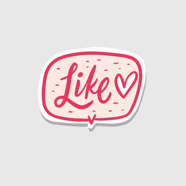 Word Heart Sign Hand Drawn Pink Color Text Lettering Vector — стоковый вектор