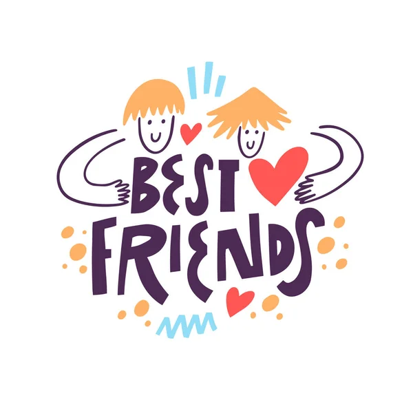 Bff Melhores Amigos Para Sempre Letras Ilustração Vetorial Desenhada Mão  imagem vetorial de pidzam4e.ukr.net© 204416914