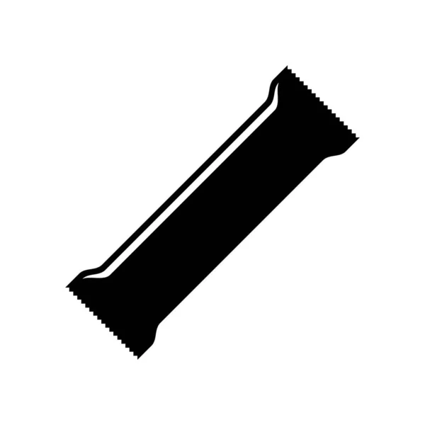 Barra de chocolate de ícone de barra de chocolate isolado no fundo branco. Sweet snack bar pacote modelo. Sobremesa ilustração do vetor alimentar —  Vetores de Stock