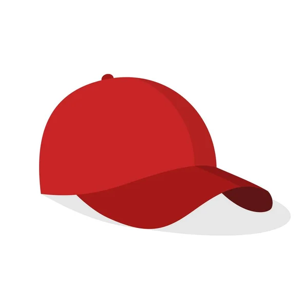 Καπέλο του μπέιζμπολ απομονωμένο σε λευκό φόντο. Καλοκαιρινό καπέλο, κομψό αθλητικό καπέλο, αθλητικό αξεσουάρ που προστατεύει το κεφάλι σας από τον ήλιο. Εικονογράφηση διανύσματος — Διανυσματικό Αρχείο