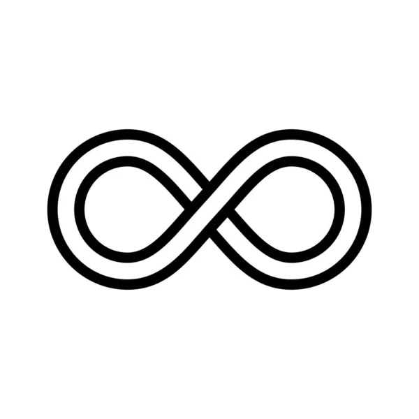 Infinity icon isolated on white background. Eternal, limitless, endless, unlimited infinity symbols. Mobius line vector illustration. — Stock vektor